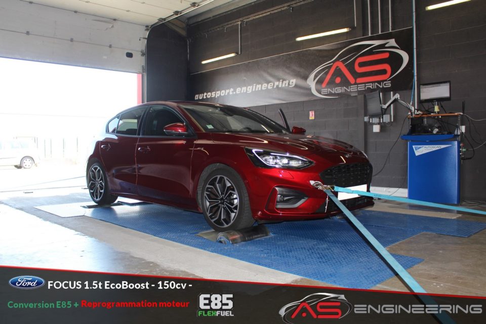 Conversion E85 Ethanol Flexfuel + reprogrammation moteur Ford Focus 1.5T ecoboost 150cv 2019 ST